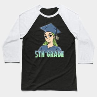 5th Grade Anime Otaku Kawaii Elementary School Baseball T-Shirt